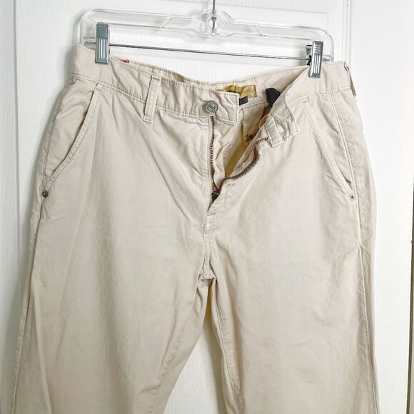 Seven For All Mankind Khaki Cottom Bootcut T6025487U Flat Front Pocket Pants - Picture 5 of 12